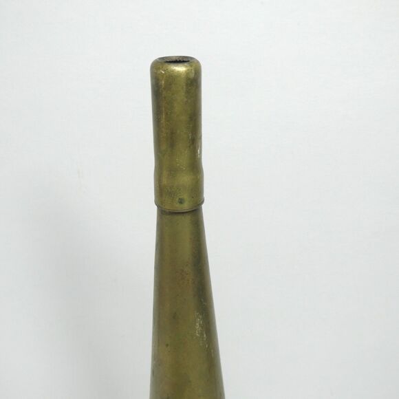 Brass Fire Hose Nozzle Vintage 13" Tall Conical Horn Shaped - Picture 3 of 10